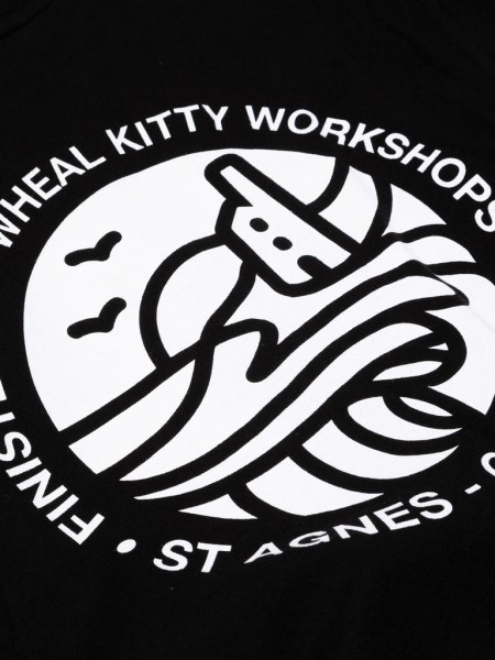 Finisterre Kitty Long Sleeve T-Shirt Black/White