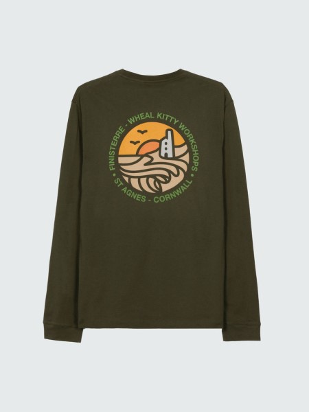Kitty Long Sleeve T-Shirt Finisterre Dark Olive