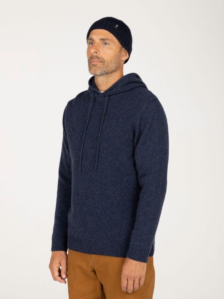 Finisterre Columba Knit Hoodie Indigo