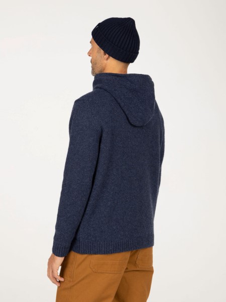 Finisterre Columba Knit Hoodie Indigo