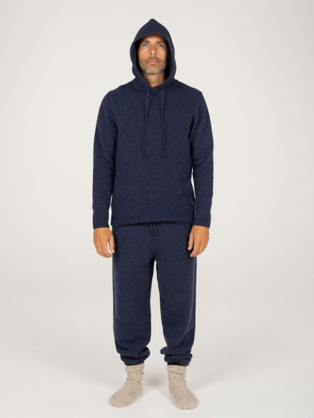 Finisterre Columba Knit Hoodie Indigo