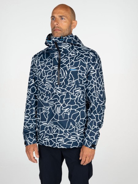 Men's Lucas Beaufort x Finisterre Rainbird Smock Navy Mosaic Finisterre