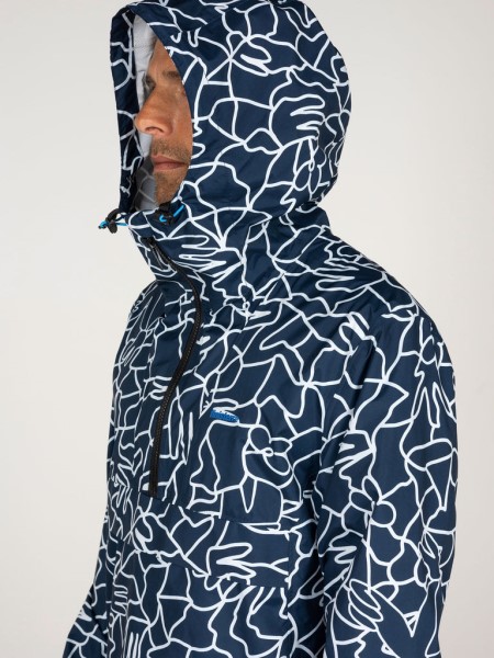 Men's Lucas Beaufort x Finisterre Rainbird Smock Navy Mosaic Finisterre