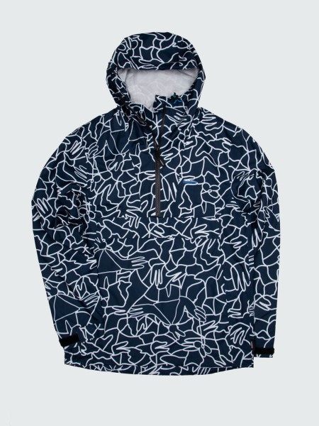 Men's Lucas Beaufort x Finisterre Rainbird Smock Navy Mosaic Finisterre