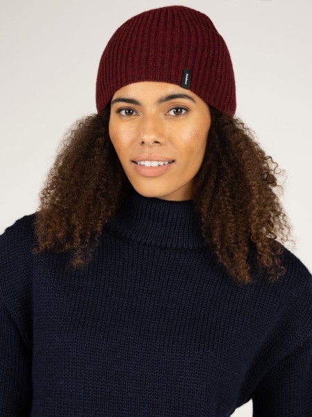 Burgundy Finisterre Tomma Ribbed Beanie