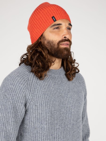 Tomma Ribbed Beanie Finisterre Flame