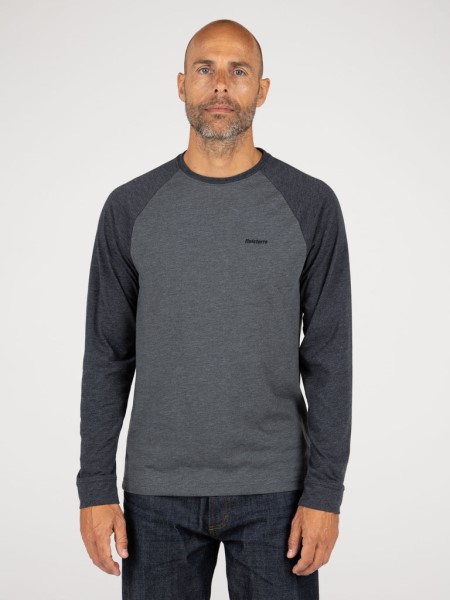 Bailey Long Sleeve T-Shirt Finisterre Black/Charcoal
