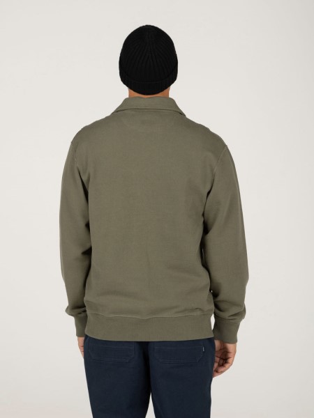 Finisterre Dark Olive Jetsam Half Zip Sweatshirt