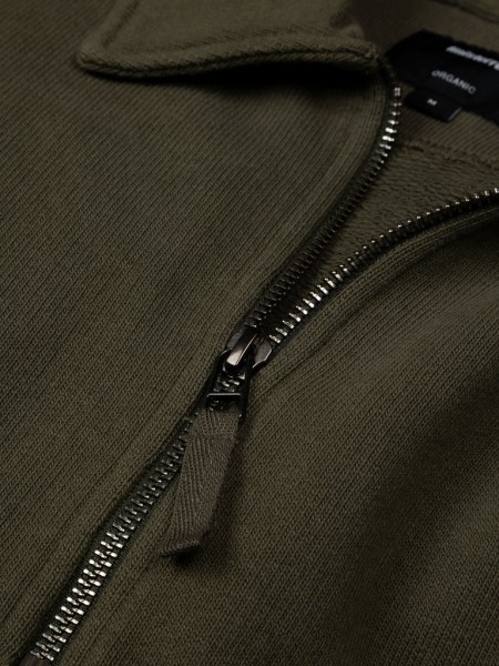 Finisterre Dark Olive Jetsam Half Zip Sweatshirt