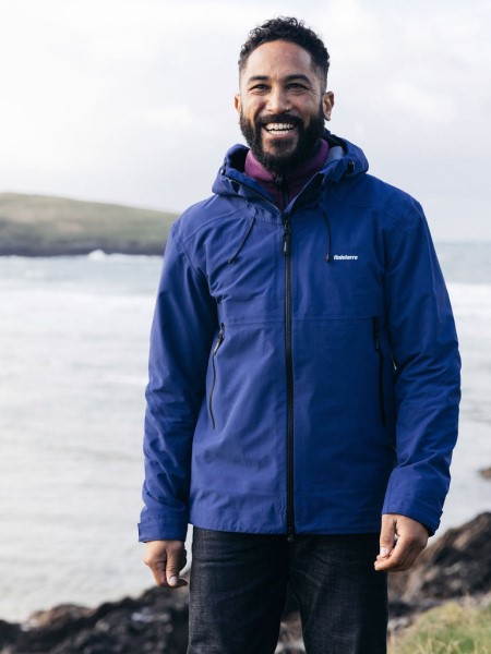 French Blue Men's Stormbird Waterproof Jacket Finisterre
