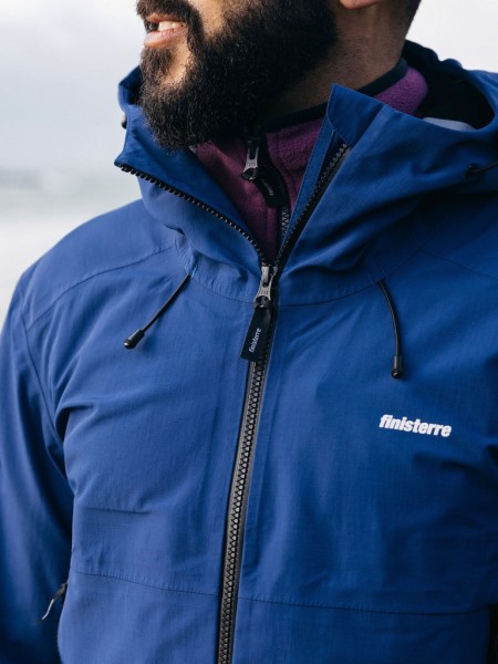 French Blue Men's Stormbird Waterproof Jacket Finisterre