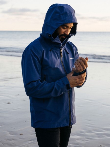 French Blue Men's Stormbird Waterproof Jacket Finisterre