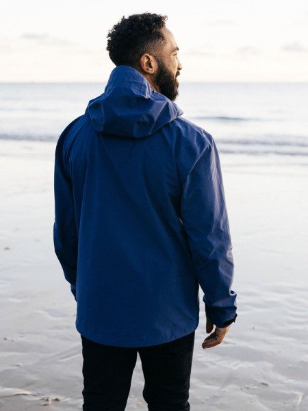 French Blue Men's Stormbird Waterproof Jacket Finisterre