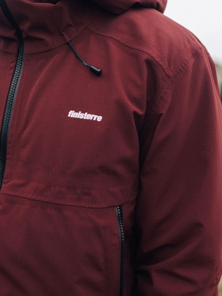 Men's Stormbird Waterproof Jacket Dark Burgundy Finisterre