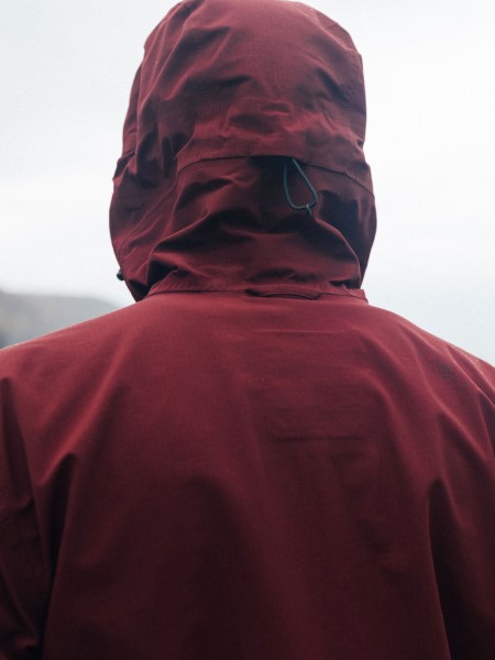 Men's Stormbird Waterproof Jacket Dark Burgundy Finisterre