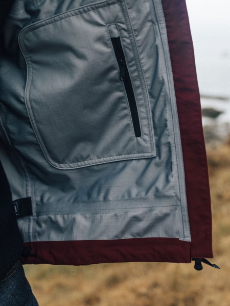 Men's Stormbird Waterproof Jacket Dark Burgundy Finisterre