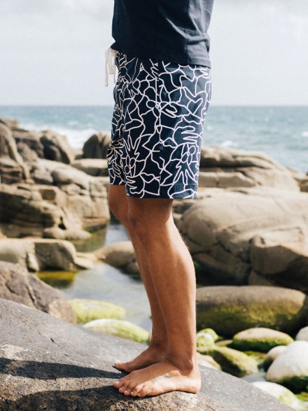 Finisterre Navy Mosaic Lucas Beaufort Finisterre Badlands Short