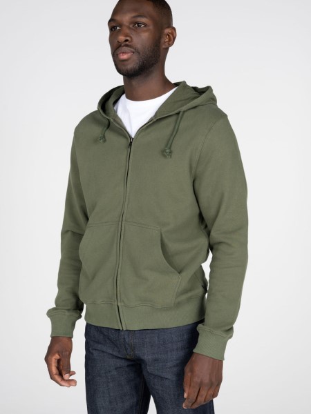 Finisterre Olive Coho Full Zip Hoodie