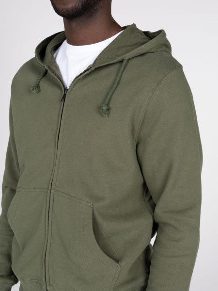 Finisterre Olive Coho Full Zip Hoodie