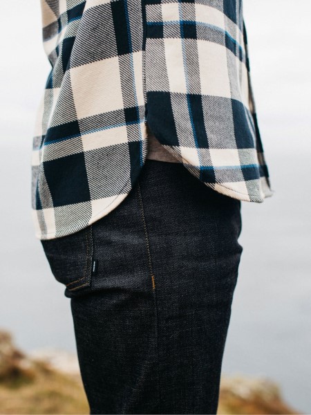 Finisterre Blanket Cotton Shirt Navy Check