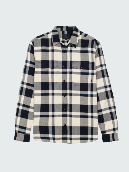 Finisterre Blanket Cotton Shirt Navy Check