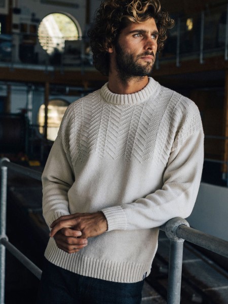 Ecru RNLI Malin Gansey Jumper Finisterre