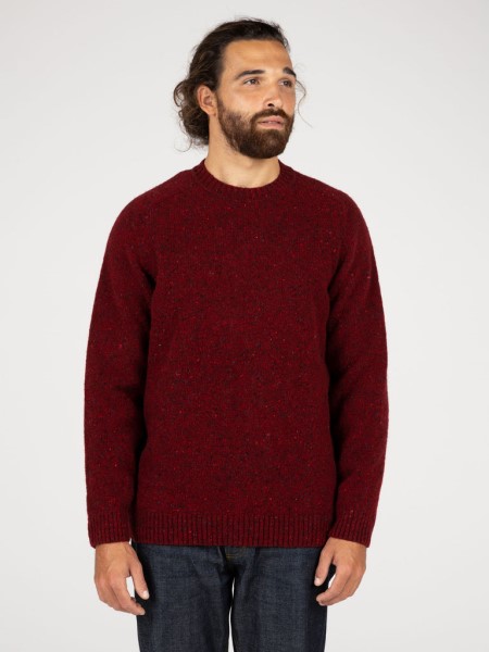 Scarlet Red Furlong Merino Jumper Finisterre