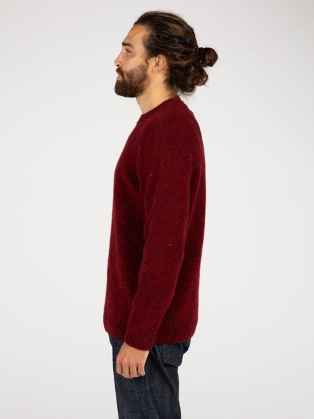 Scarlet Red Furlong Merino Jumper Finisterre