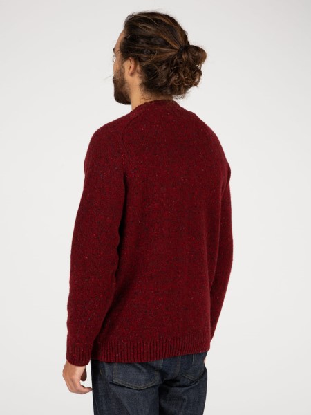 Scarlet Red Furlong Merino Jumper Finisterre