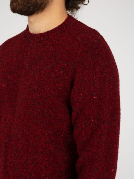 Scarlet Red Furlong Merino Jumper Finisterre
