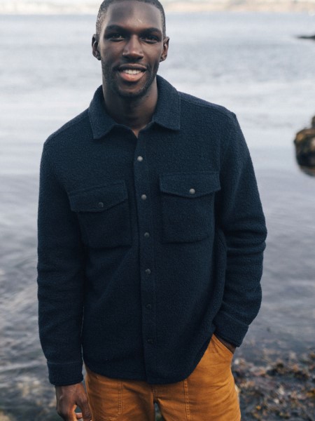 Finisterre Hegen Fleece Shirt Navy