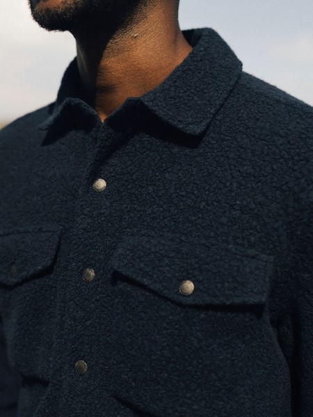 Finisterre Hegen Fleece Shirt Navy