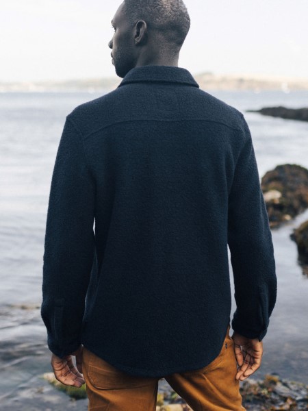 Finisterre Hegen Fleece Shirt Navy