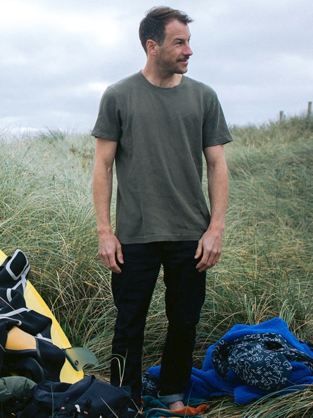 Olive Dunnet Waffle T-Shirt Finisterre