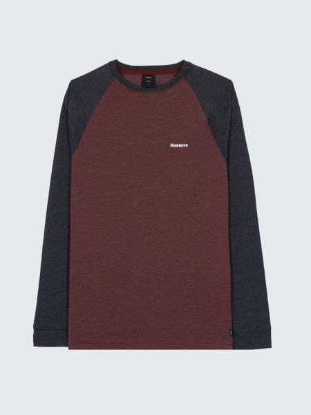 Navy/Burgundy Finisterre Bailey Long Sleeve T-Shirt