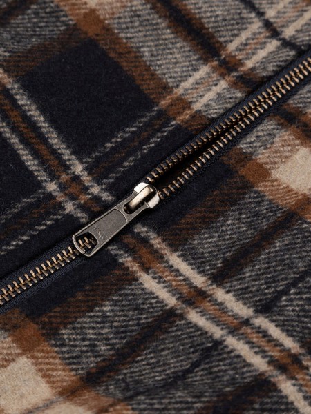 Garrick Zip Overshirt Finisterre Navy/Flint Check