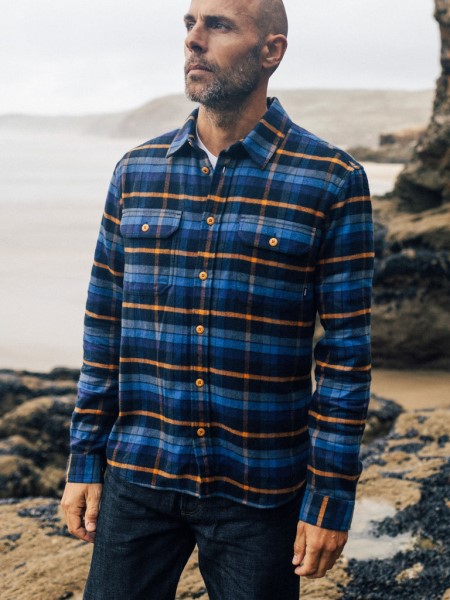 Finisterre Beardsmore Shirt Navy/Sable Check