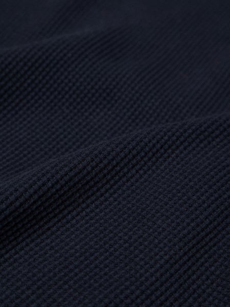 Navy Dunnet Waffle Long Sleeve T-Shirt Finisterre