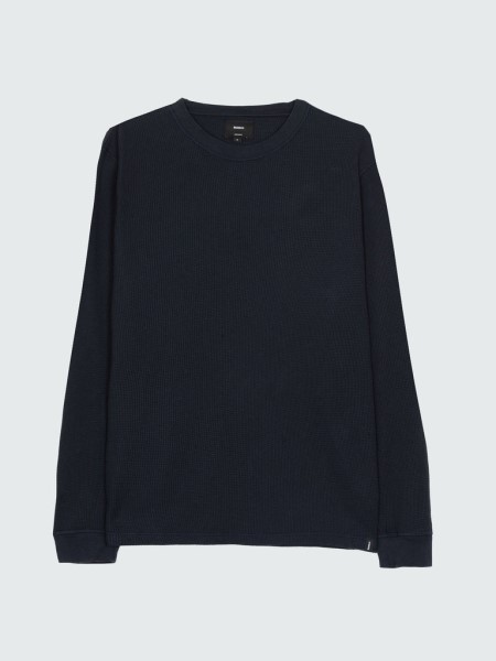 Navy Dunnet Waffle Long Sleeve T-Shirt Finisterre
