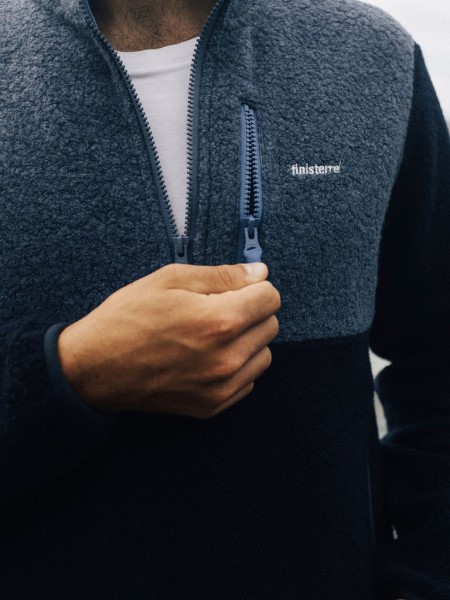 Navy/Dark Ozone Finisterre Hegen 1/4 Zip Wool Fleece