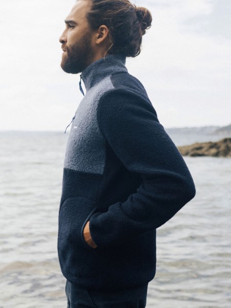 Navy/Dark Ozone Finisterre Hegen 1/4 Zip Wool Fleece