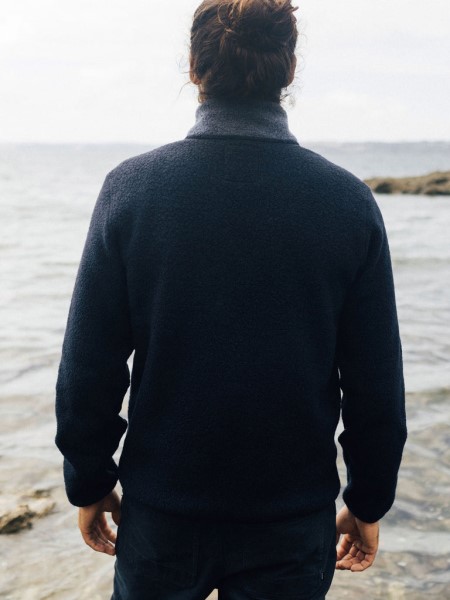 Navy/Dark Ozone Finisterre Hegen 1/4 Zip Wool Fleece