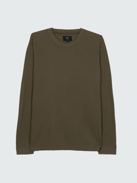 Olive Dunnet Waffle Long Sleeve T-Shirt Finisterre