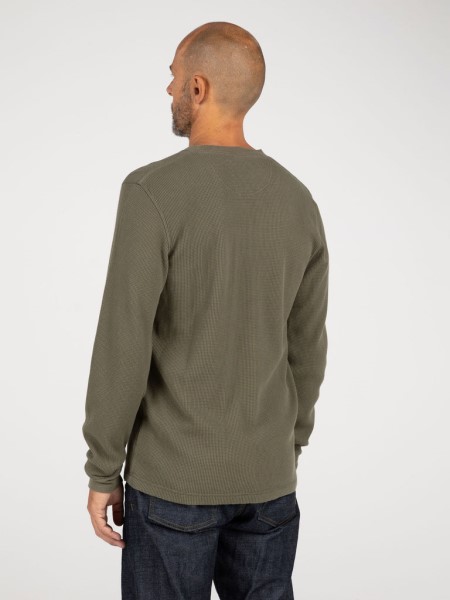 Olive Dunnet Waffle Long Sleeve T-Shirt Finisterre