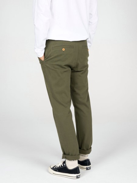 Dark Olive Finisterre Coverack Slim Chino