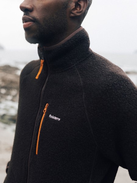 Finisterre Dark Ozone Hegen Full Zip Wool Fleece