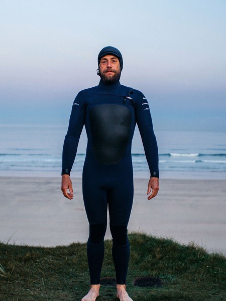 Men's Nieuwland 5mm Yulex Hooded Wetsuit Finisterre Ink