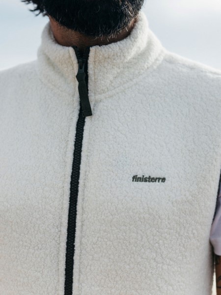 Finisterre Ecru Hegen Wool Gilet