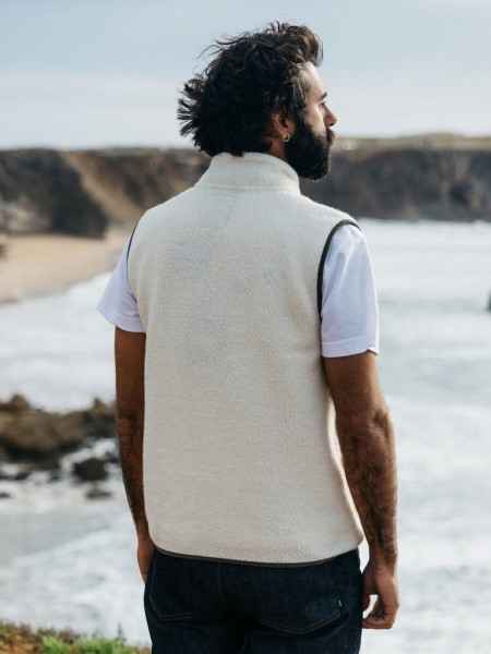 Finisterre Ecru Hegen Wool Gilet