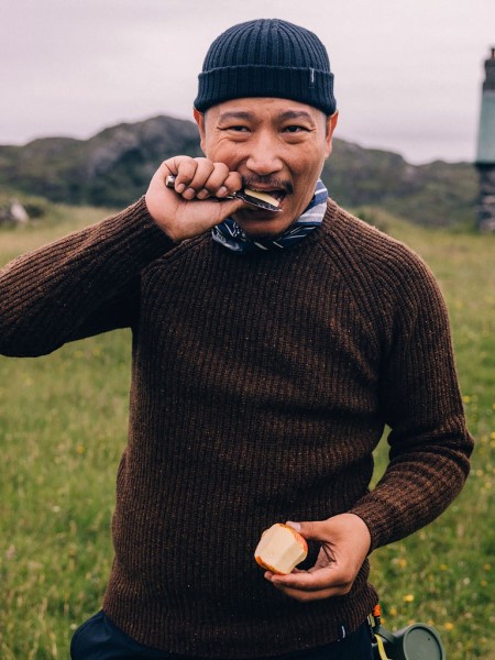 Mora Knit Jumper Finisterre Coffee